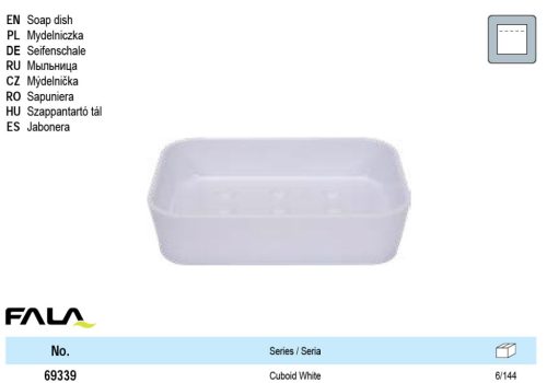 FALA69339 Szappantartó Cuboid White
