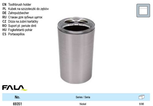FALA69351 Fogkefetartó pohár Nickel
