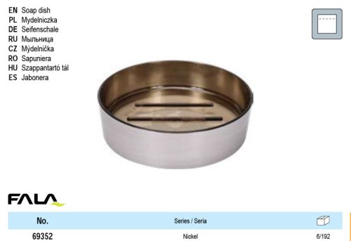 FALA69352 Szappantartó Nickel