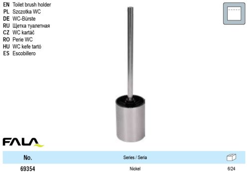 FALA69354 WC kefe és tartó Nickel