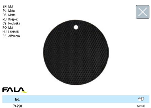 FALA74790 Edényalátét szilikon fekete