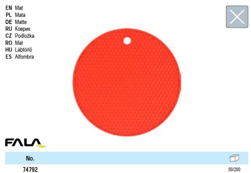 FALA74792 Edényalátét szilikon piros