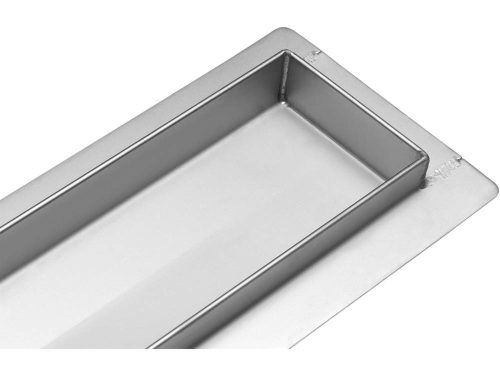 FALA75383 Zuhanylefolyó 800 mm White Glass inox