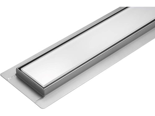 FALA75383 Zuhanylefolyó 800 mm White Glass inox