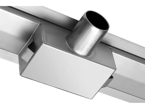 FALA75383 Zuhanylefolyó 800 mm White Glass inox