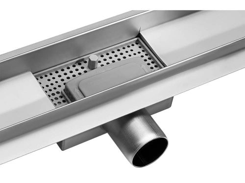 FALA75383 Zuhanylefolyó 800 mm White Glass inox