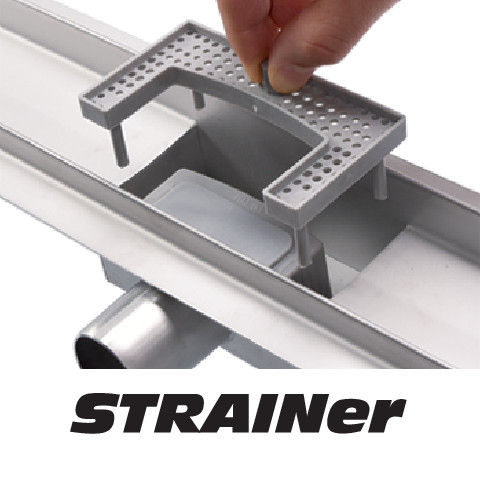 FALA75383 Zuhanylefolyó 800 mm White Glass inox