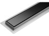 FALA75389 Zuhanylefolyó 900 mm Black Glass inox