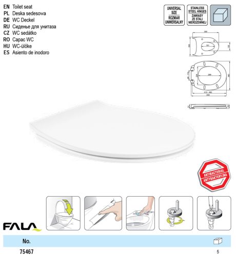 FALA75467 WC ülőke és gyerekülőke lecsapódásgátlós
