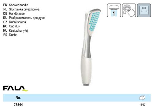 FALA75544 Zuhanyfej 1 funkciós