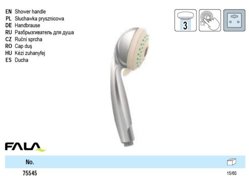 FALA75545 Zuhanyfej 3 funkciós