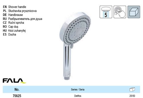 FALA75625 Zuhanyfej 5 funkciós