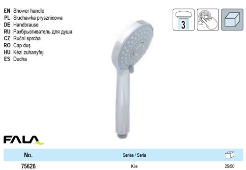 FALA75626 Zuhanyfej 3 funkciós