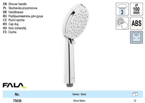 FALA75636 Zuhanyfej 3 funkciós