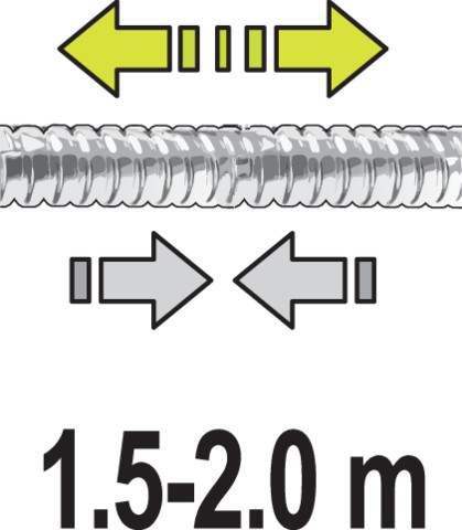 FALA75651 Zuhanycső erősített nyújtható 1,5 - 2,0 m