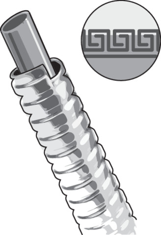 FALA75651 Zuhanycső erősített nyújtható 1,5 - 2,0 m