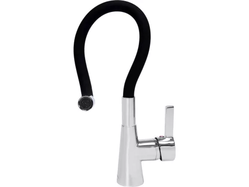 FALA75705 Mosogató csaptelep fekete flexibilis csővel + tartozékok