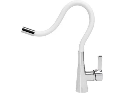 FALA75706 Mosogató csaptelep fehér flexibilis csővel + tartozékok