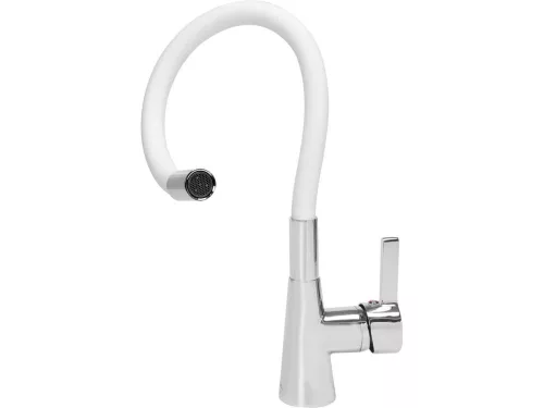 FALA75706 Mosogató csaptelep fehér flexibilis csővel + tartozékok