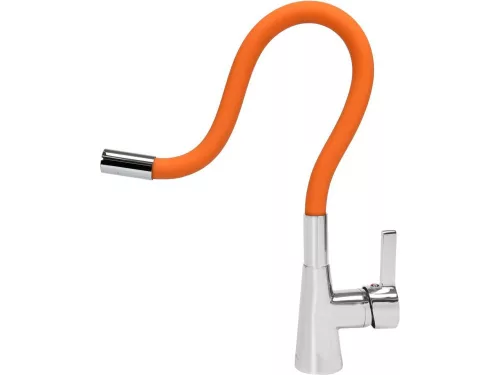 FALA75708 Mosogató csaptelep narancssárga flexibilis csővel + tartozékok
