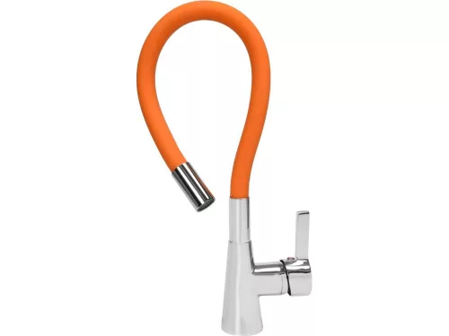 FALA75708 Mosogató csaptelep narancssárga flexibilis csővel + tartozékok