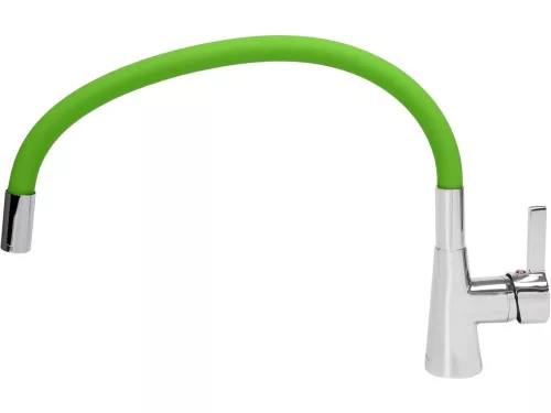 FALA75709 Mosogató csaptelep zöld flexibilis csővel + tartozékok