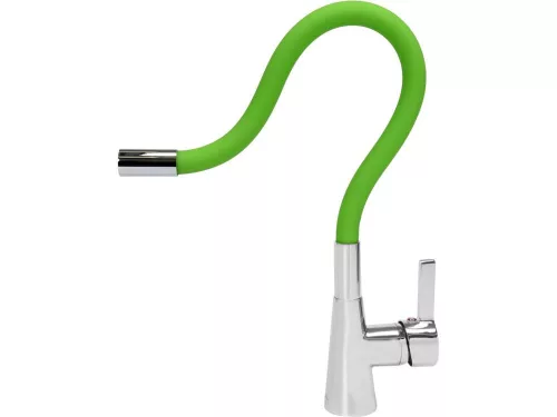 FALA75709 Mosogató csaptelep zöld flexibilis csővel + tartozékok