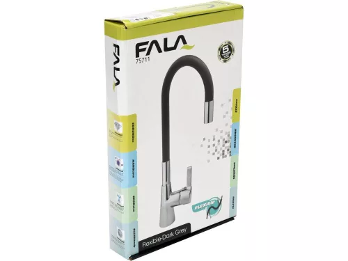 FALA75711 Mosogató csaptelep sötétszürke flexibilis csővel