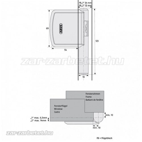 Abus ablakzár-ajtózár FAS101 Barna