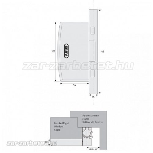 Abus autómatikus ablakzár-ajtózár FAS97 Barna