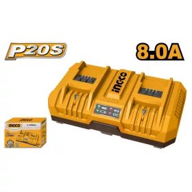 INGCO FCLI2082 Dupla akkumulátor töltő 8,0 A 20 V