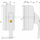 Abus FO400 kilincs zár + oldalpánt Barna