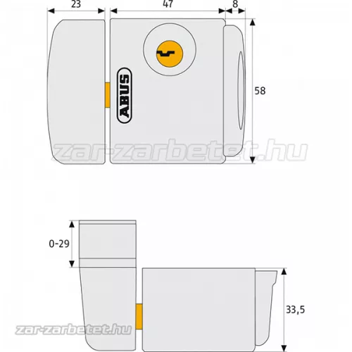 Abus ablakzár FTS3003 Barna
