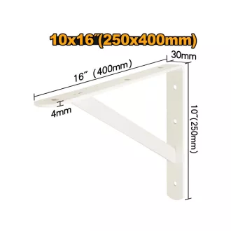   INGCO IHDSB1016 Polctartó konzol fehér 250 x 400 mm erősített