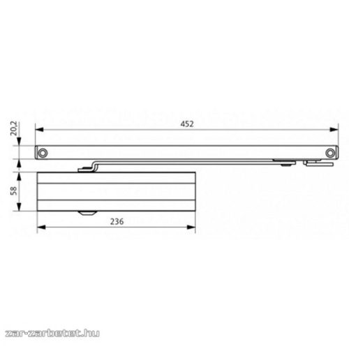 BKS csúszósín OTS 210/430 fehér