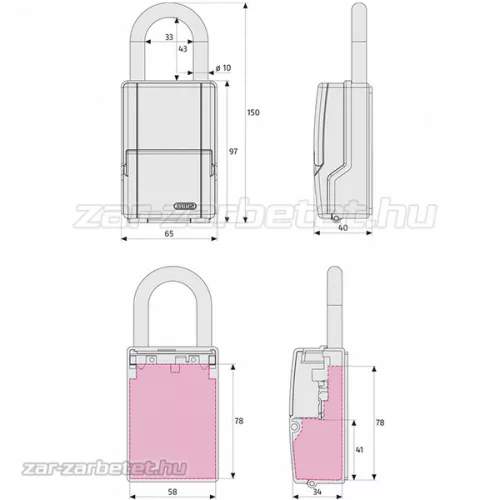 Abus KeyGarage 737 Mini kulcstároló