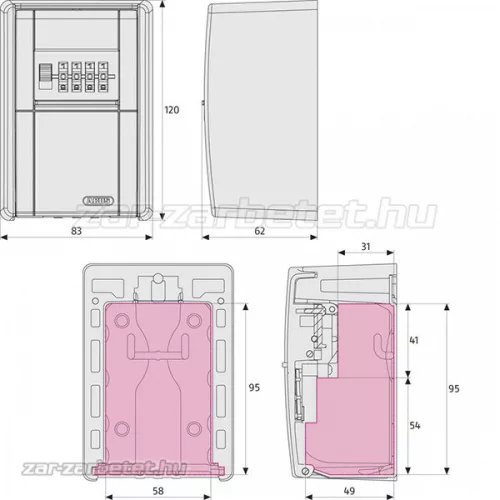 Abus KeyGarage 787 Big LED kulcstároló