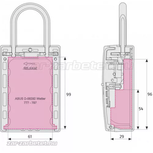 Abus KeyGarage 797 LED kulcstároló