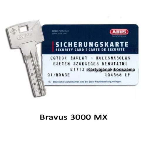 Gyártott kulcs (kód alapján) Abus Bravus 3000 MX
