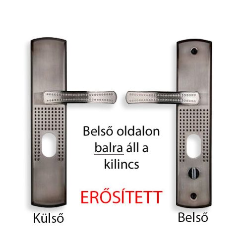 Hi-sec bizt. ajtó kilincs erősített (bal)