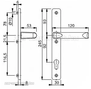 Hoppe London Kilincses F4 (2205552)