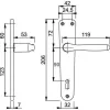 Hoppe Milano kilincs 90 Kulcsos F4