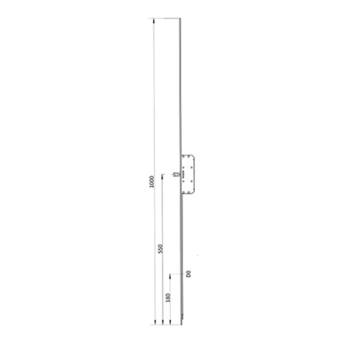 Euro-Elzett MultiModul Generikus Felső elem 1 csap 16/1000mm (másodzárazható) (F1P16/1000D0RB)(EE-MM405)