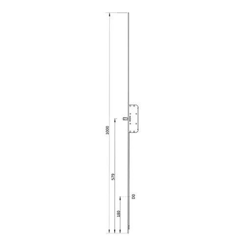 Euro-Elzett MultiModul Generikus Felső elem másodzárral 1 csap 16/1000mm (F1P16/1000D0RU)(EE-MM407)