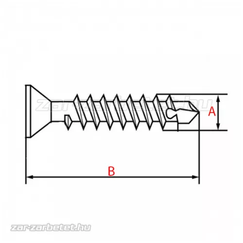 Önfúró lemezcsavar DIN 7504/O sülly.fejű kereszthornyos horg. 4,8x63 (250 db)