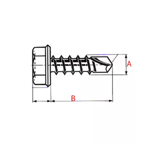 Önfúró lemezcsavar DIN 7504/K hatlapfejű peremes 4,2x16 (1000 db)