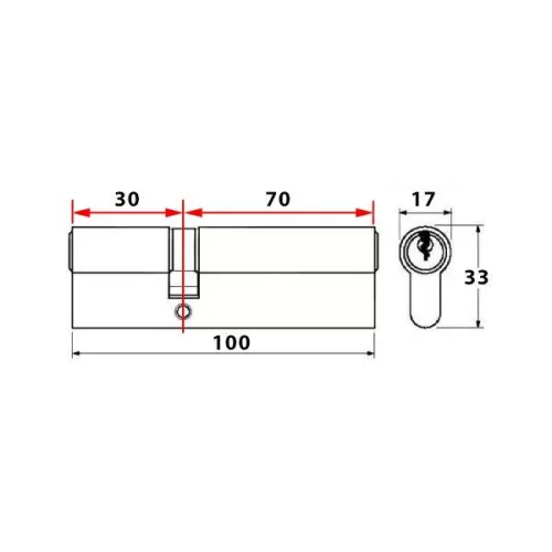 Abus P12R zárbetét 30x70