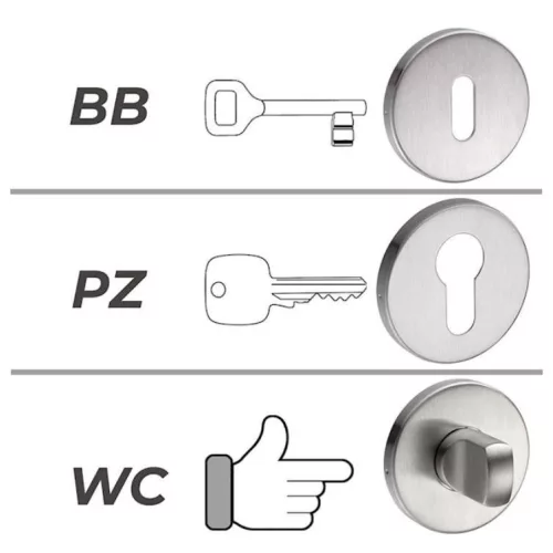 REAL acél rozettás kilincs Cilinderes