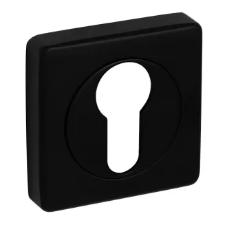Bussare Comfort négyzet rozetta Matte Black Cilinderes