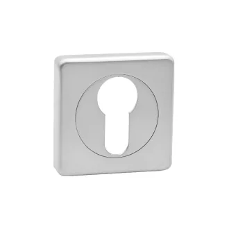 Bussare Comfort négyzet rozetta Brushed Chrome Cilinderes